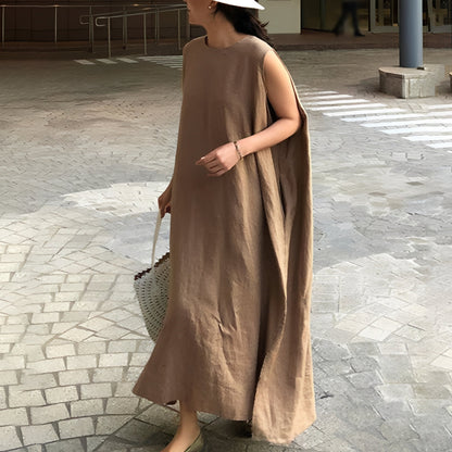 Carly - Women's casual sleeveless pleated dress