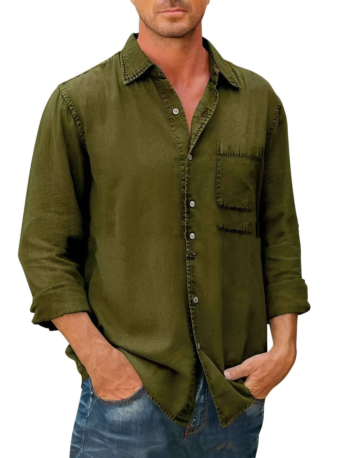 Alfie - Washed Long-Sleeve Shirt