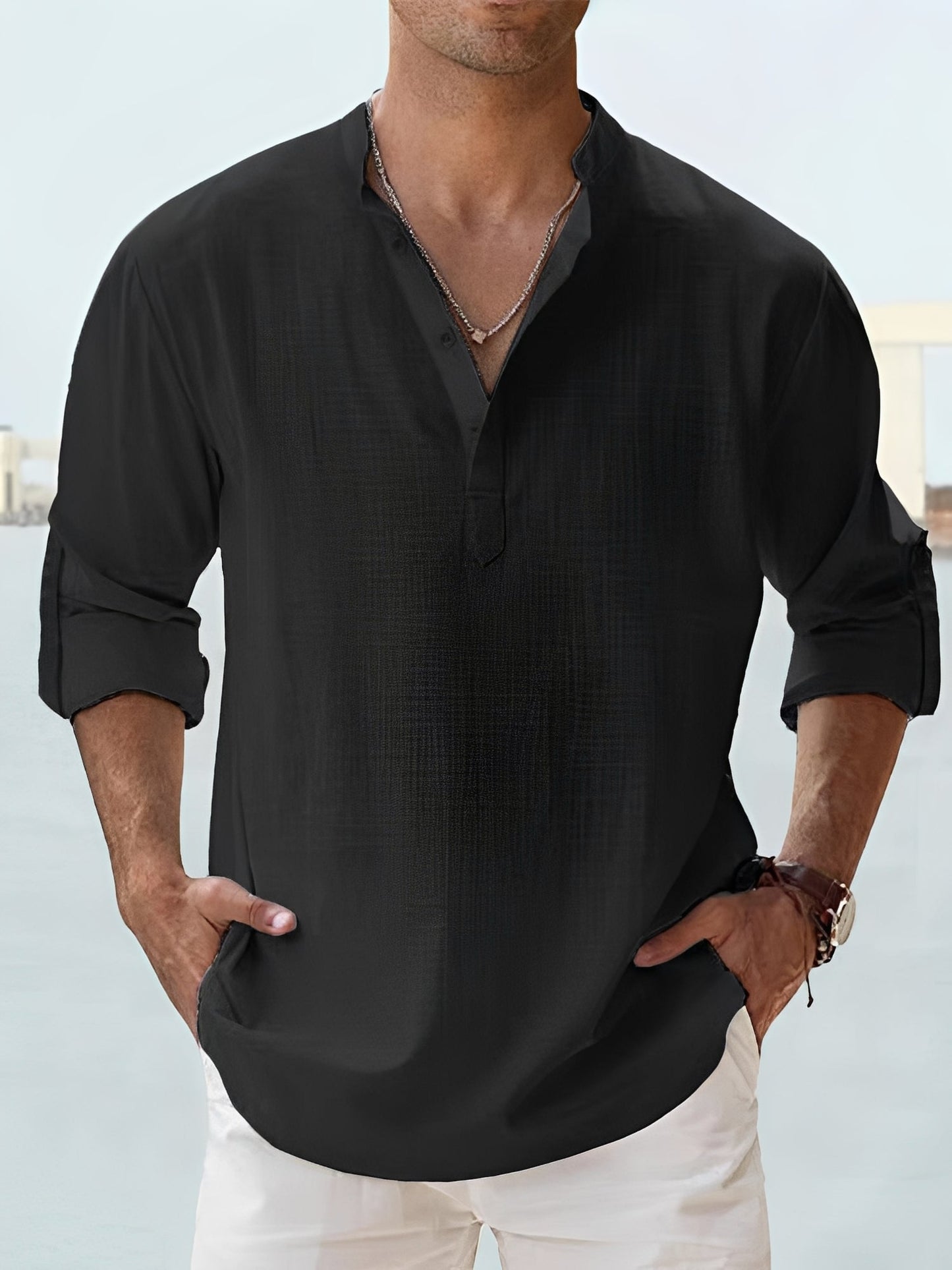 Ronnie – Men's long-sleeve shirt – ideal for warm days with a casual vibe