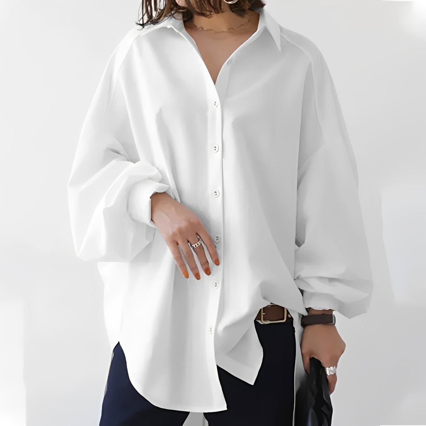 Brittney - Loose Fitting Oversized Blouse