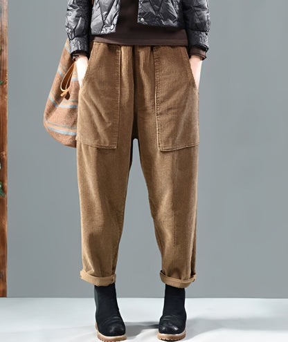 Hanna - Stylish women's corduroy harem pants