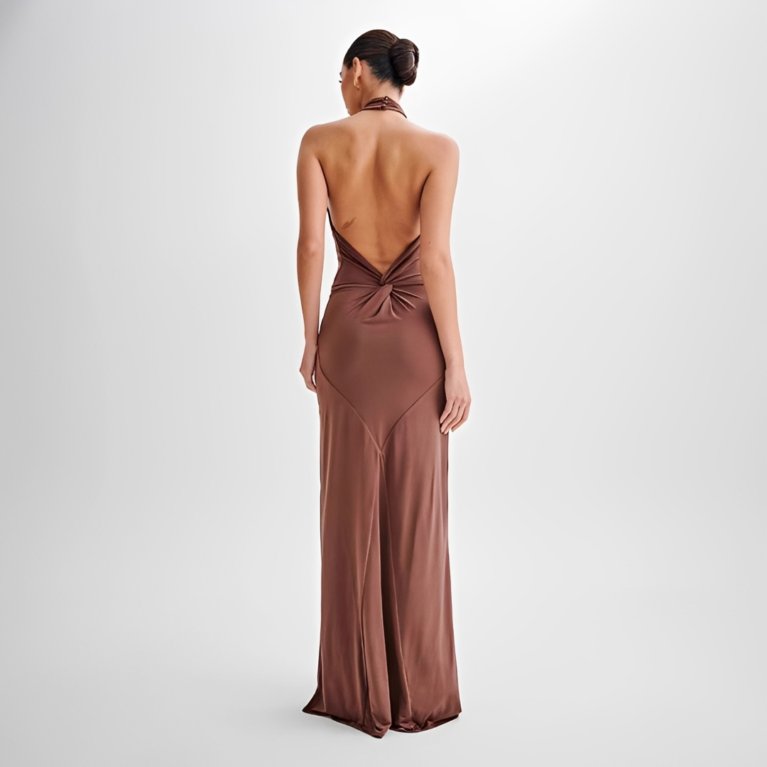 Mabel - Sophisticated Open-Back Maxi Dress