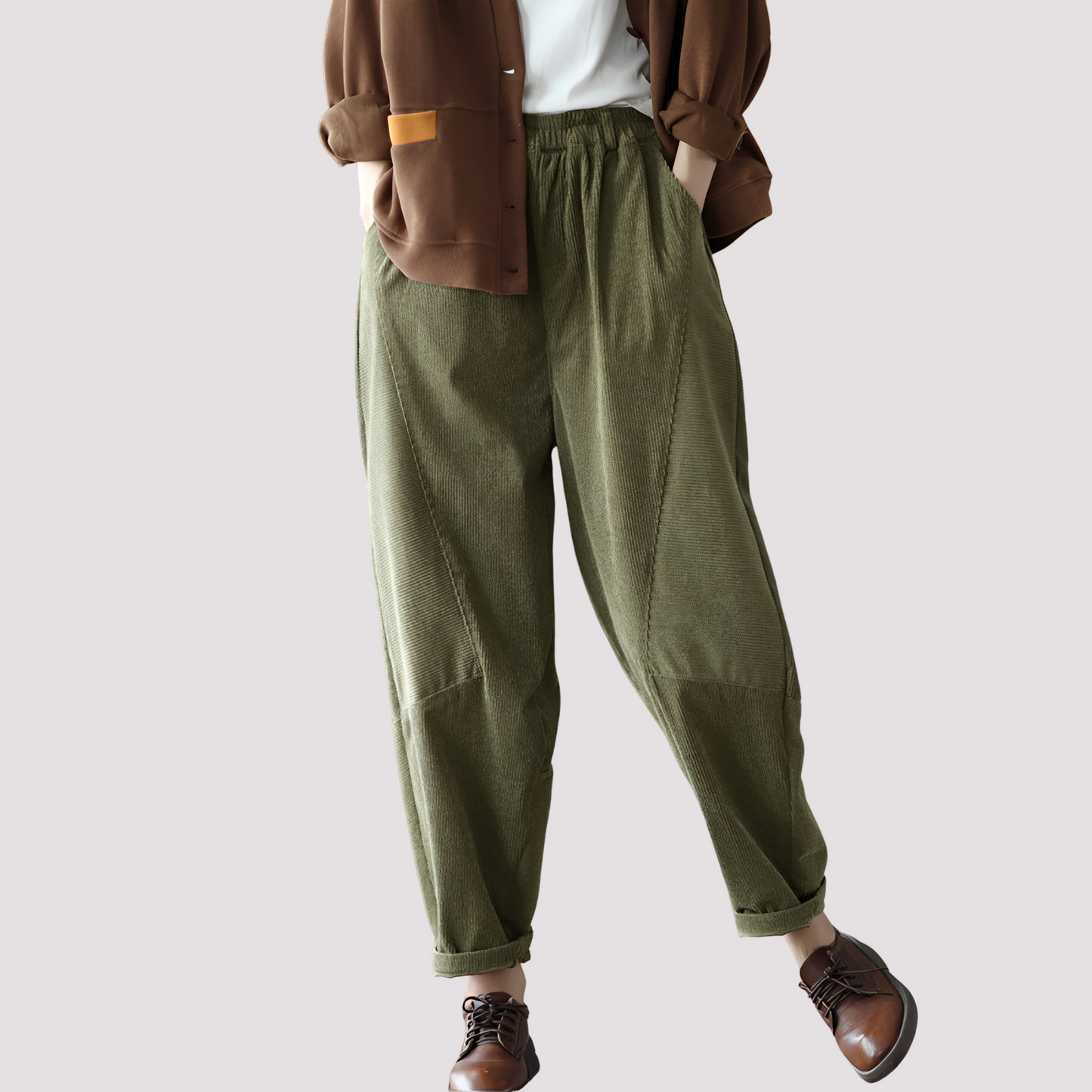 Stella - Women's casual harem pants with a stretchy waist