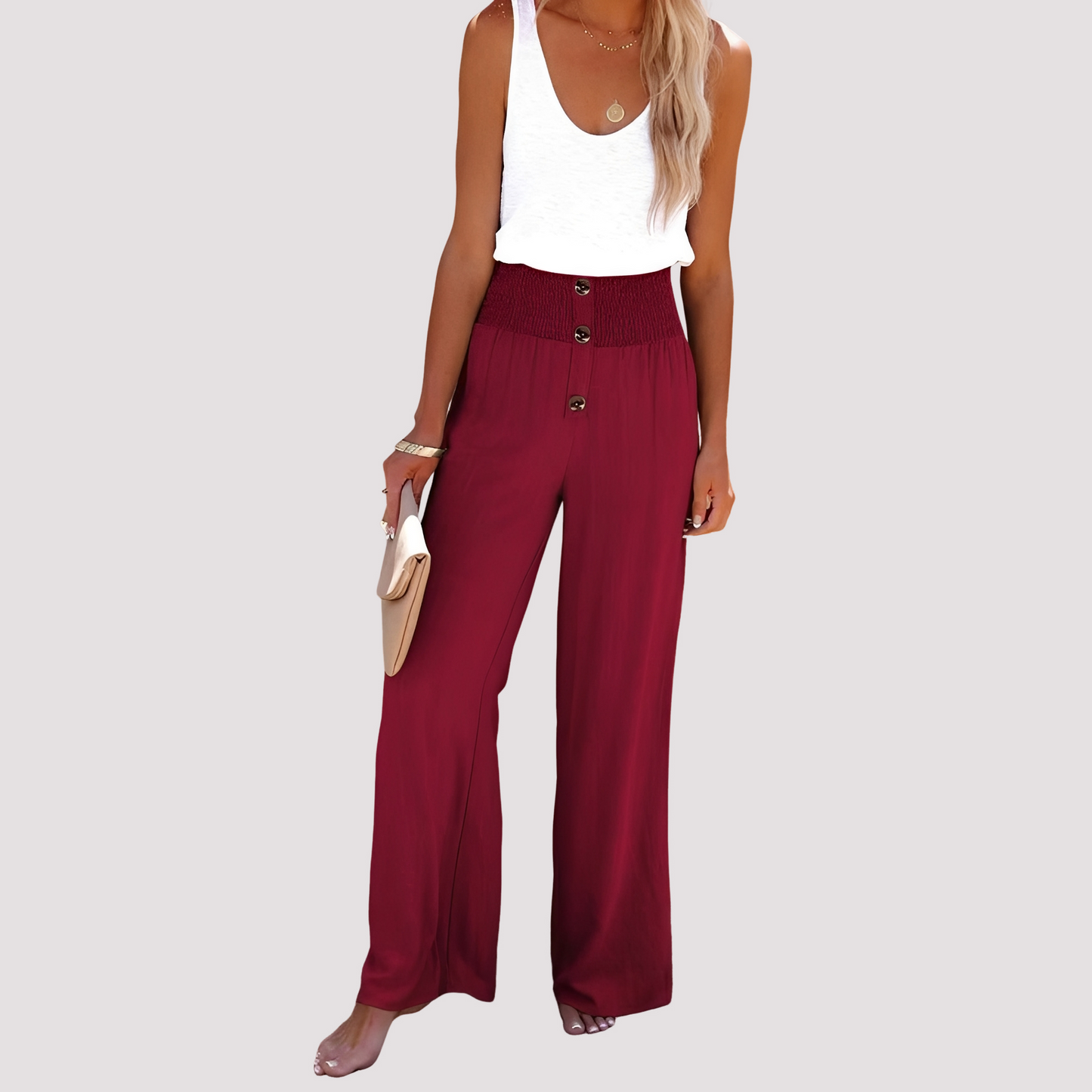 Christa - Loose Fit High-Waisted Pants