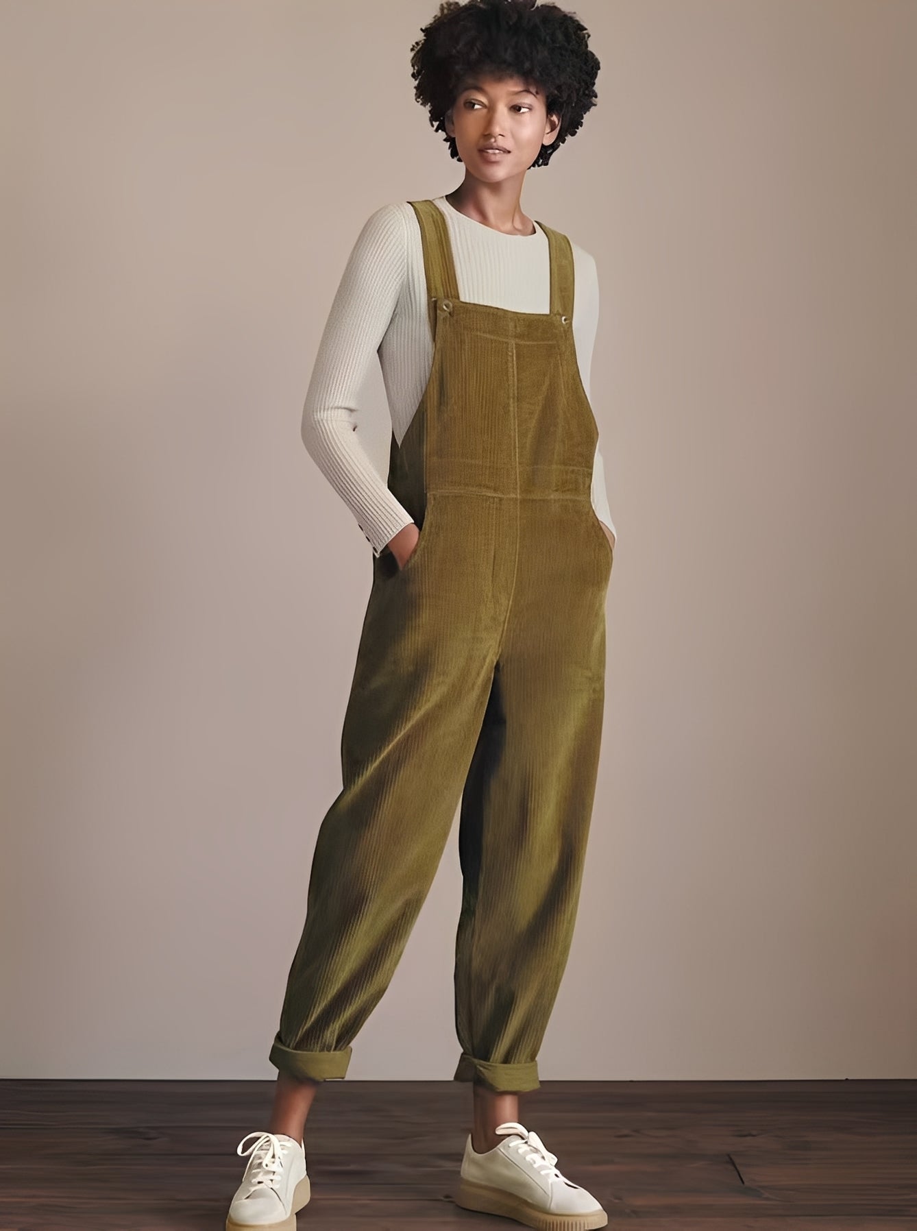 Kristina - Stylish women's corduroy jumpsuit