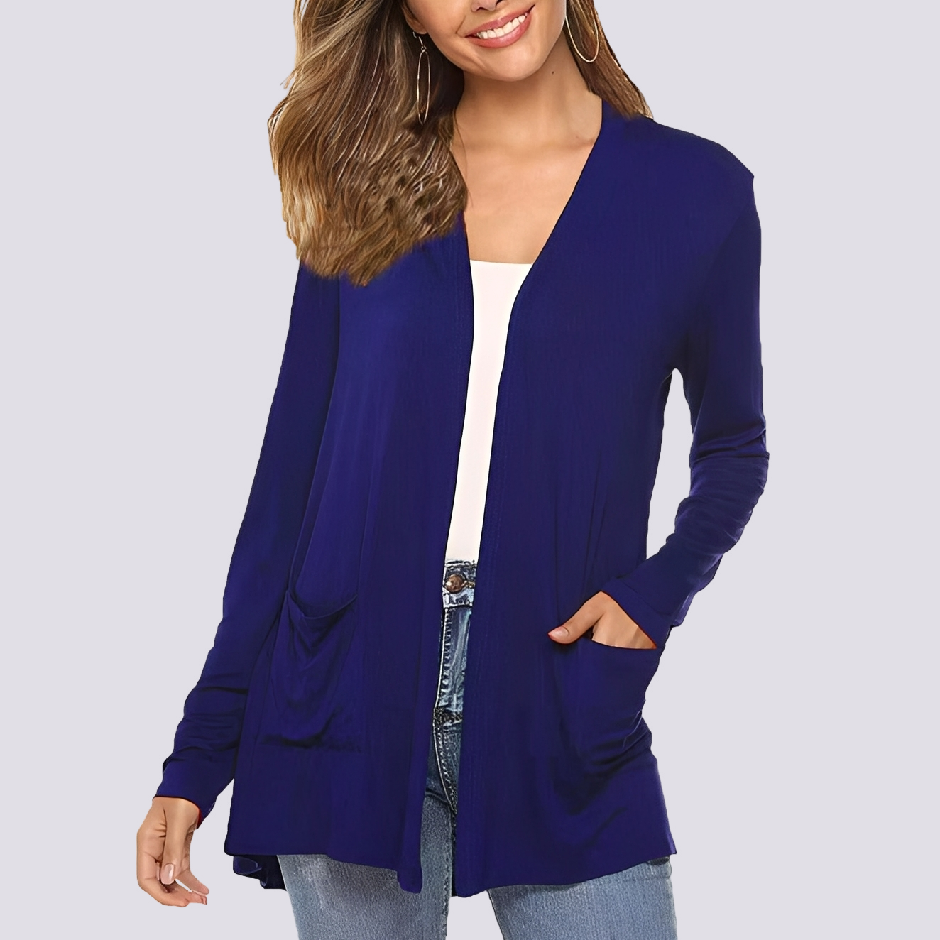 Bertha - Relaxed Long-sleeve Cardigan