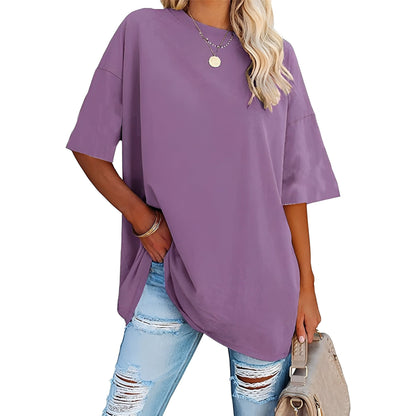 Alice - Loose Fit T-shirt with Dropped Shoulders