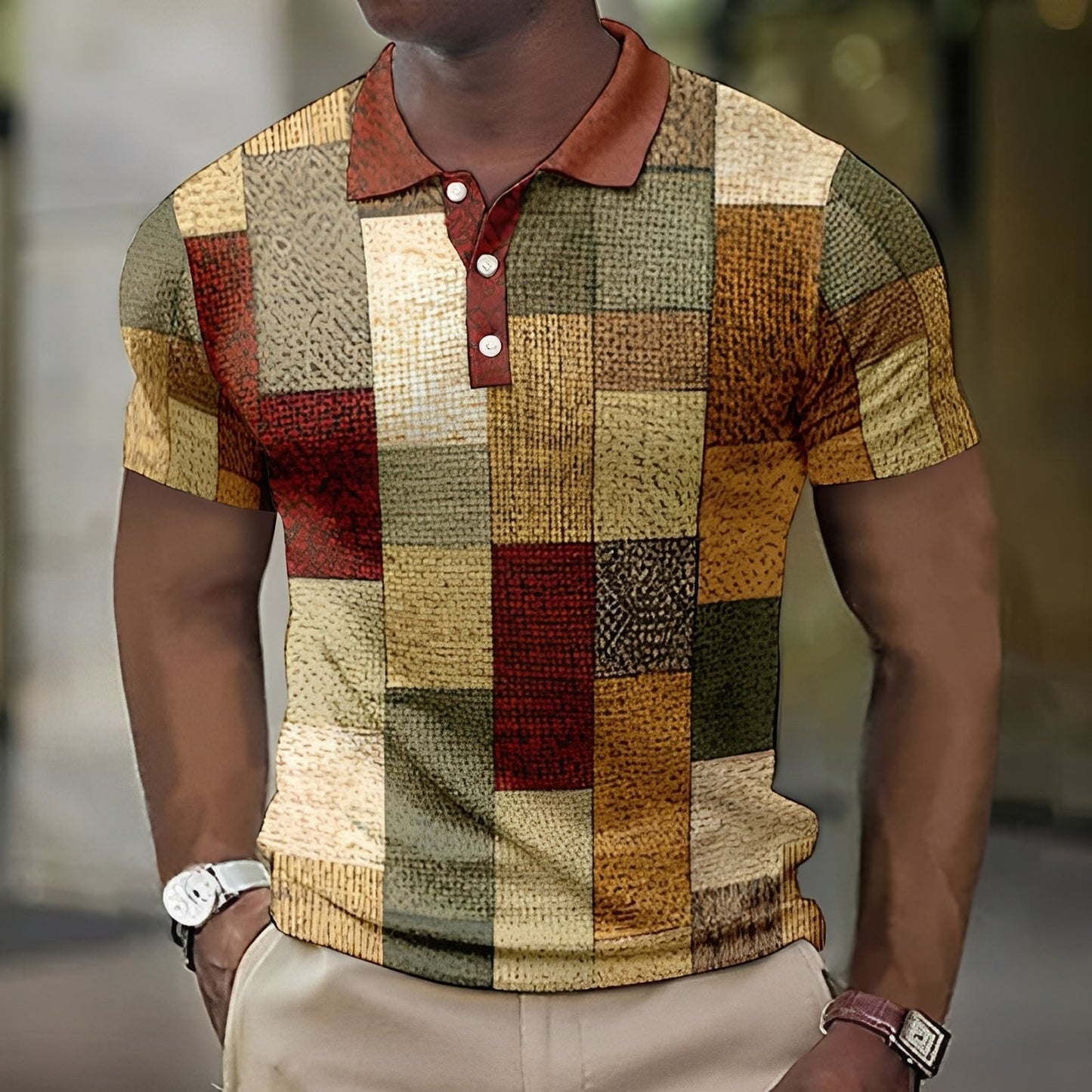 Jimmy - Trendy Plaid Print Shirt