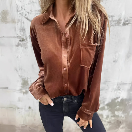 Jessie - Long-Sleeve Button-Up Blouse