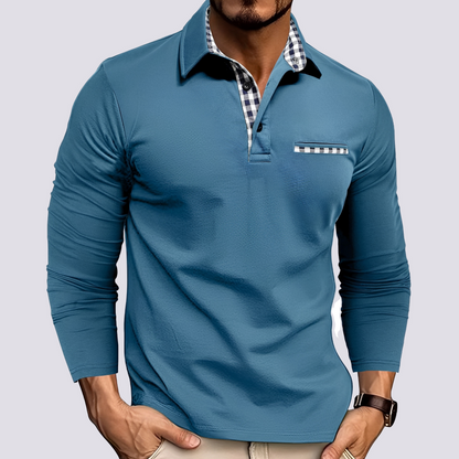 Mark – Men's polo shirt – Relaxed long-sleeve shirt