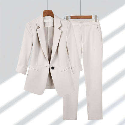 Myrtle - Stylish Single-breasted Suit Set