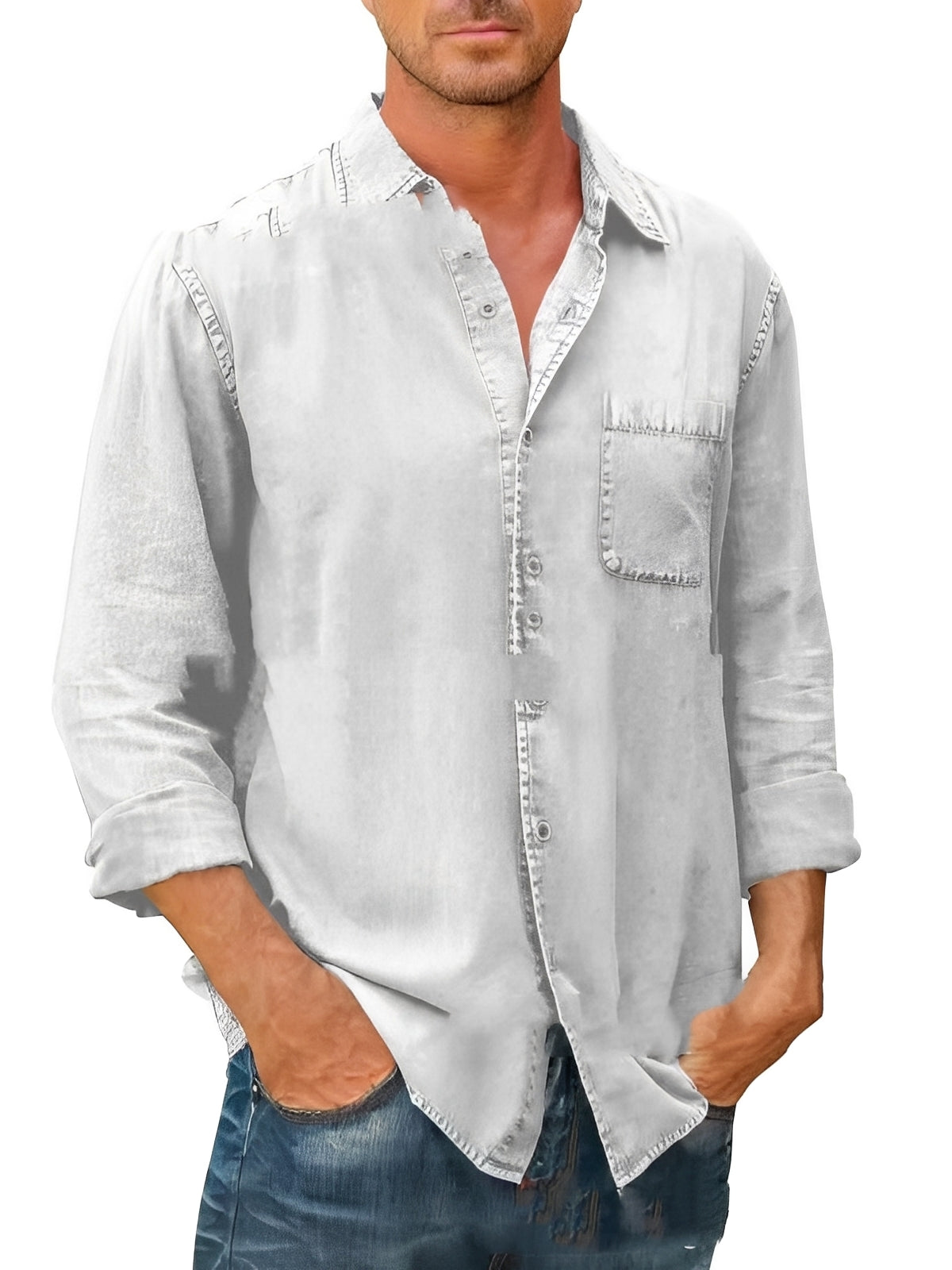 Alfie - Washed Long-Sleeve Shirt