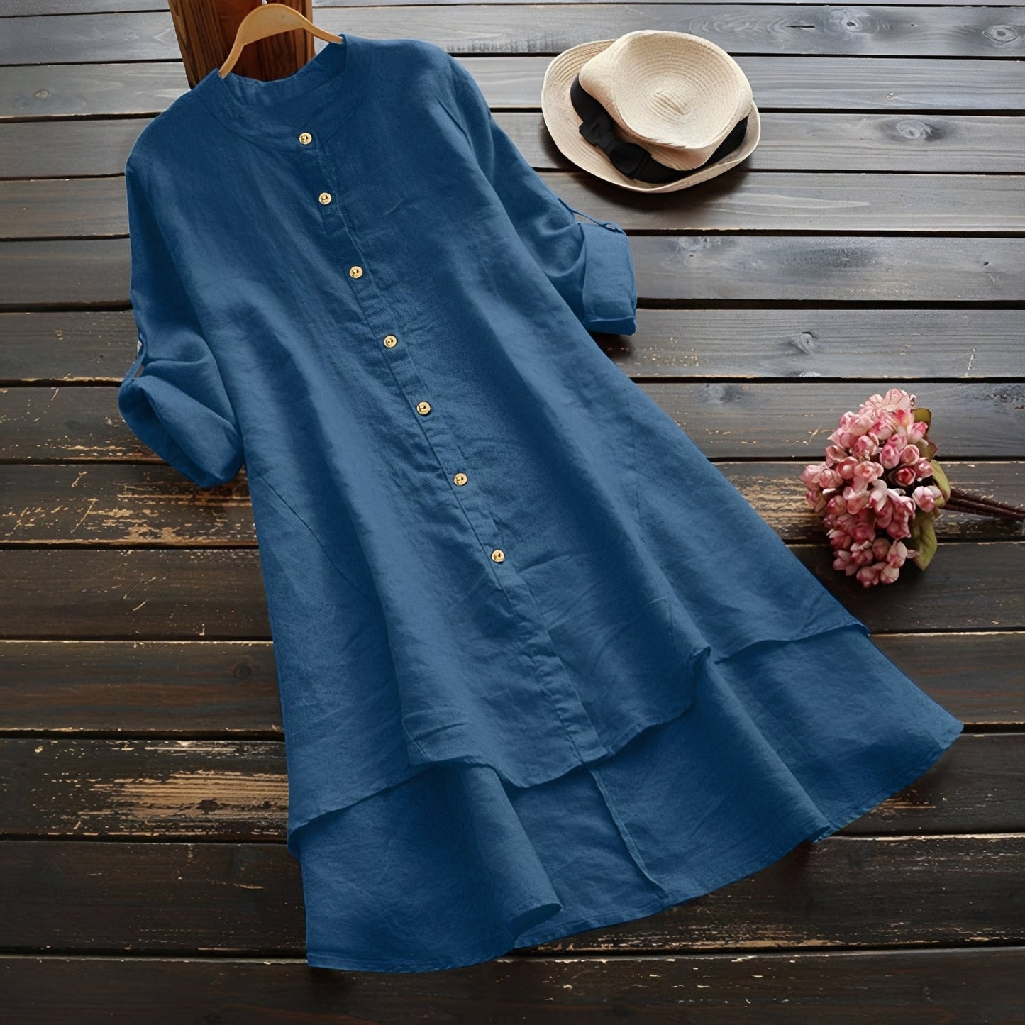 Mildred - Fashionable Dress with Buttons