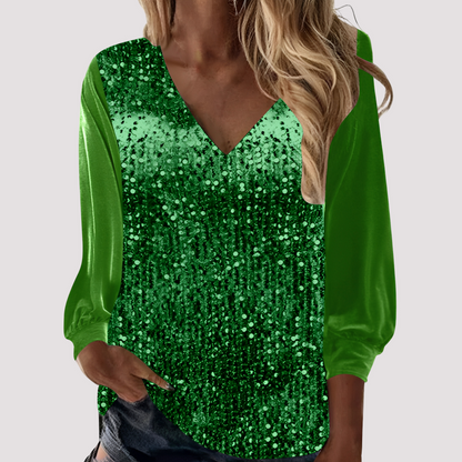 Hazel - Sparkly Long-Sleeve Top