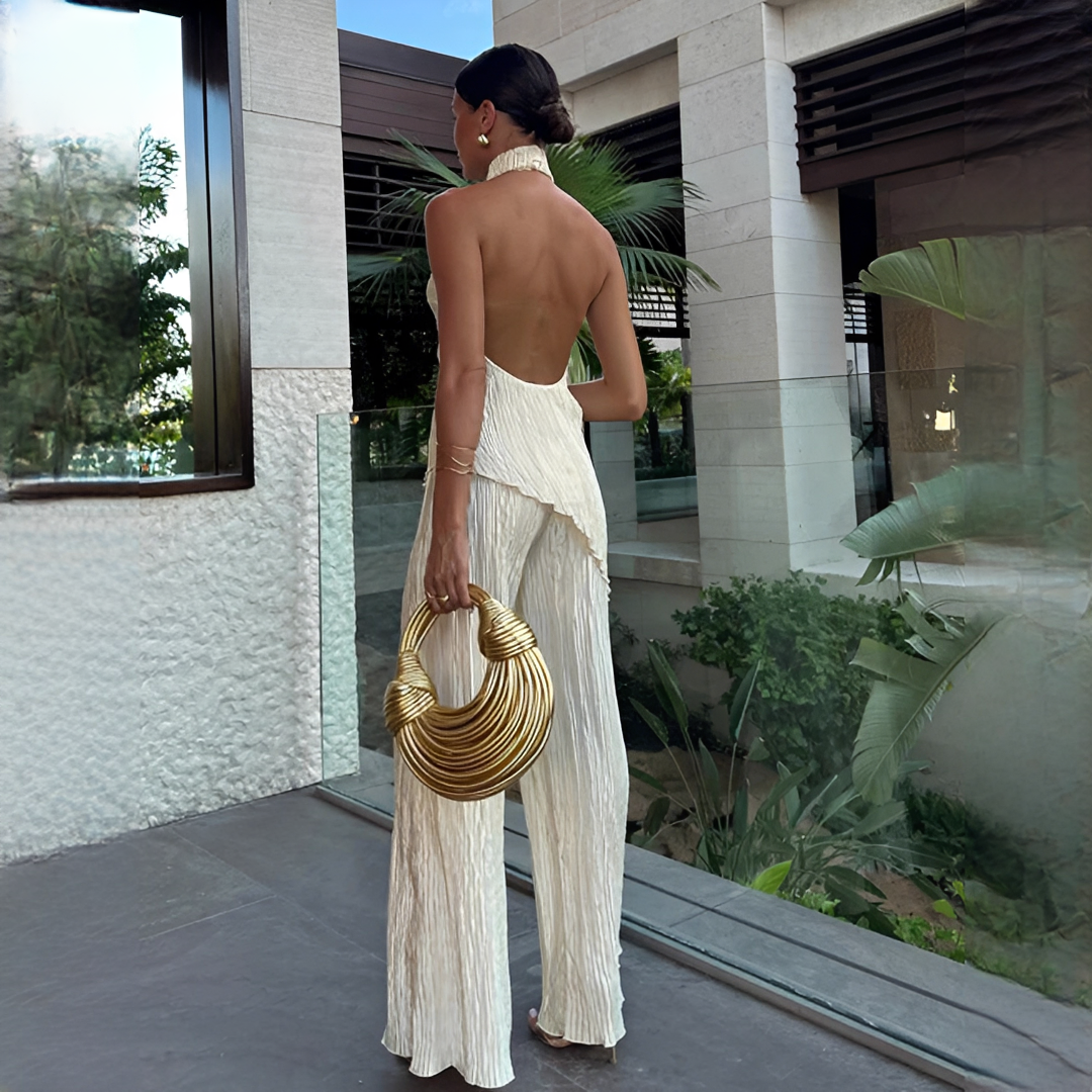 Elvissa - Stylish set with top and wide pants