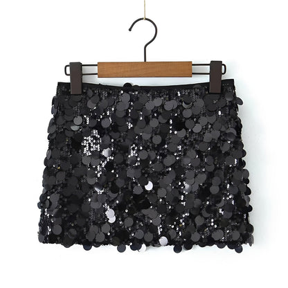Abbey - Stylish Shiny Mini Skirt