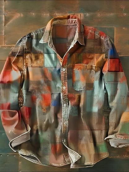 Charles – Men's long-sleeve shirt – Vintage and vibrant