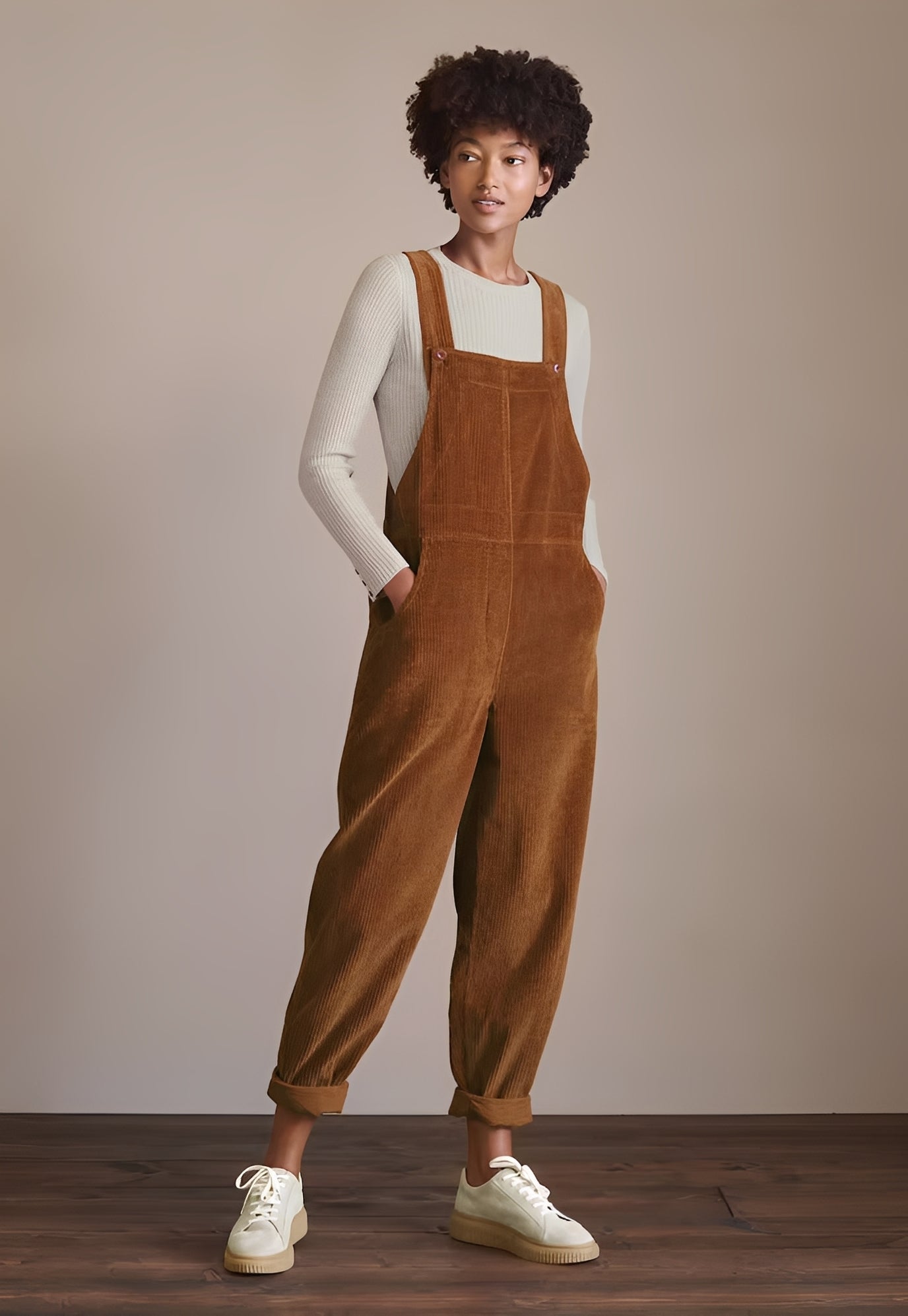 Kristina - Stylish women's corduroy jumpsuit