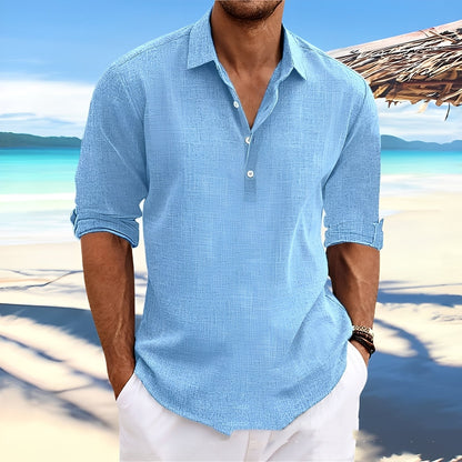 Ricky – Men's long-sleeve shirt – ideal for comfy, warm days