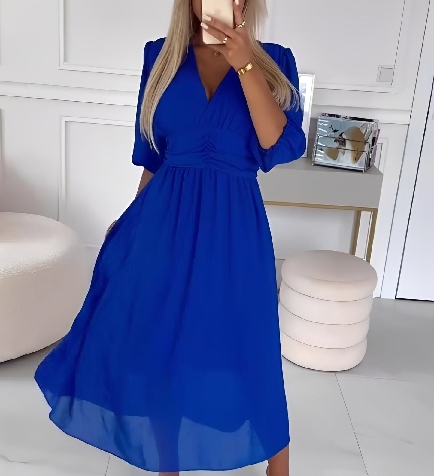 Aysha - Midi Dress with Long Sleeves