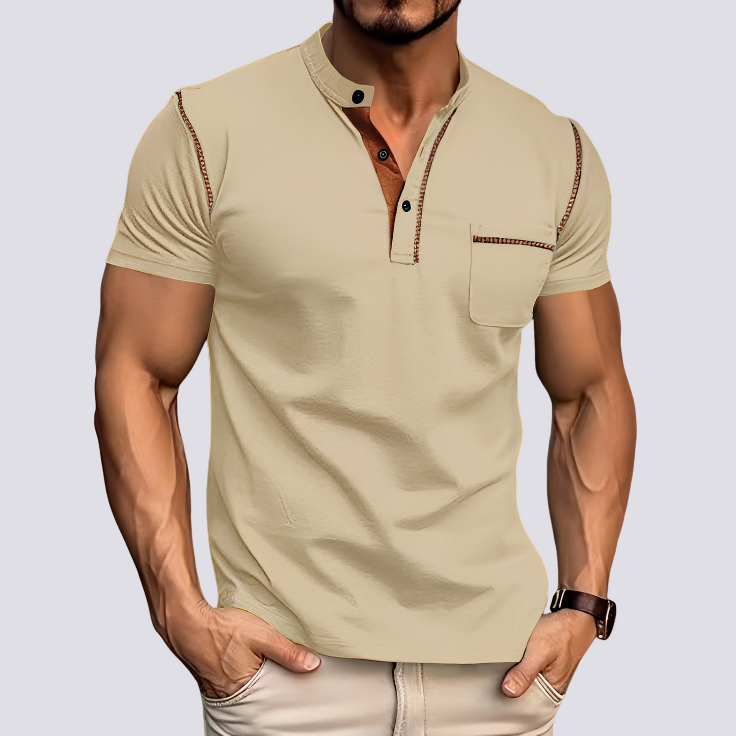 Stefan - Men's fashionable, breathable polo shirt
