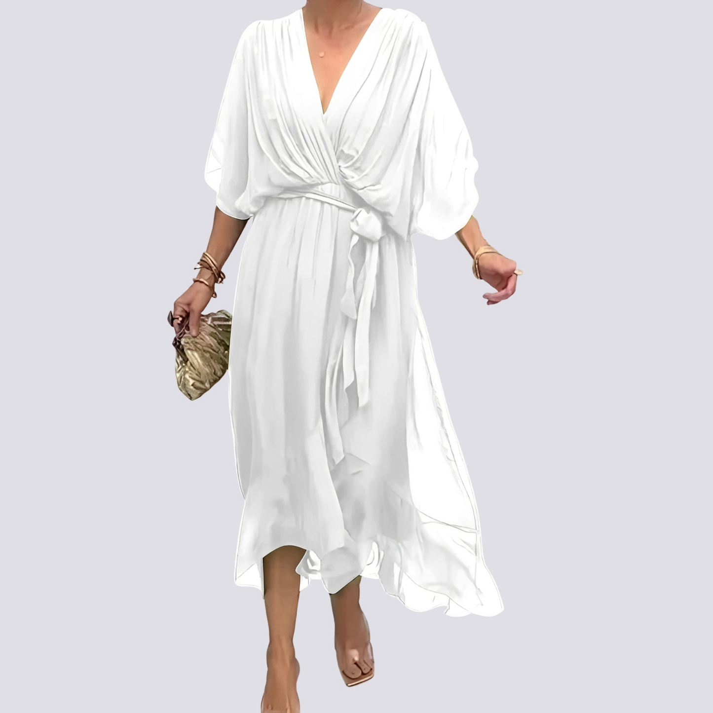 Jane - Unique V-neck Dress