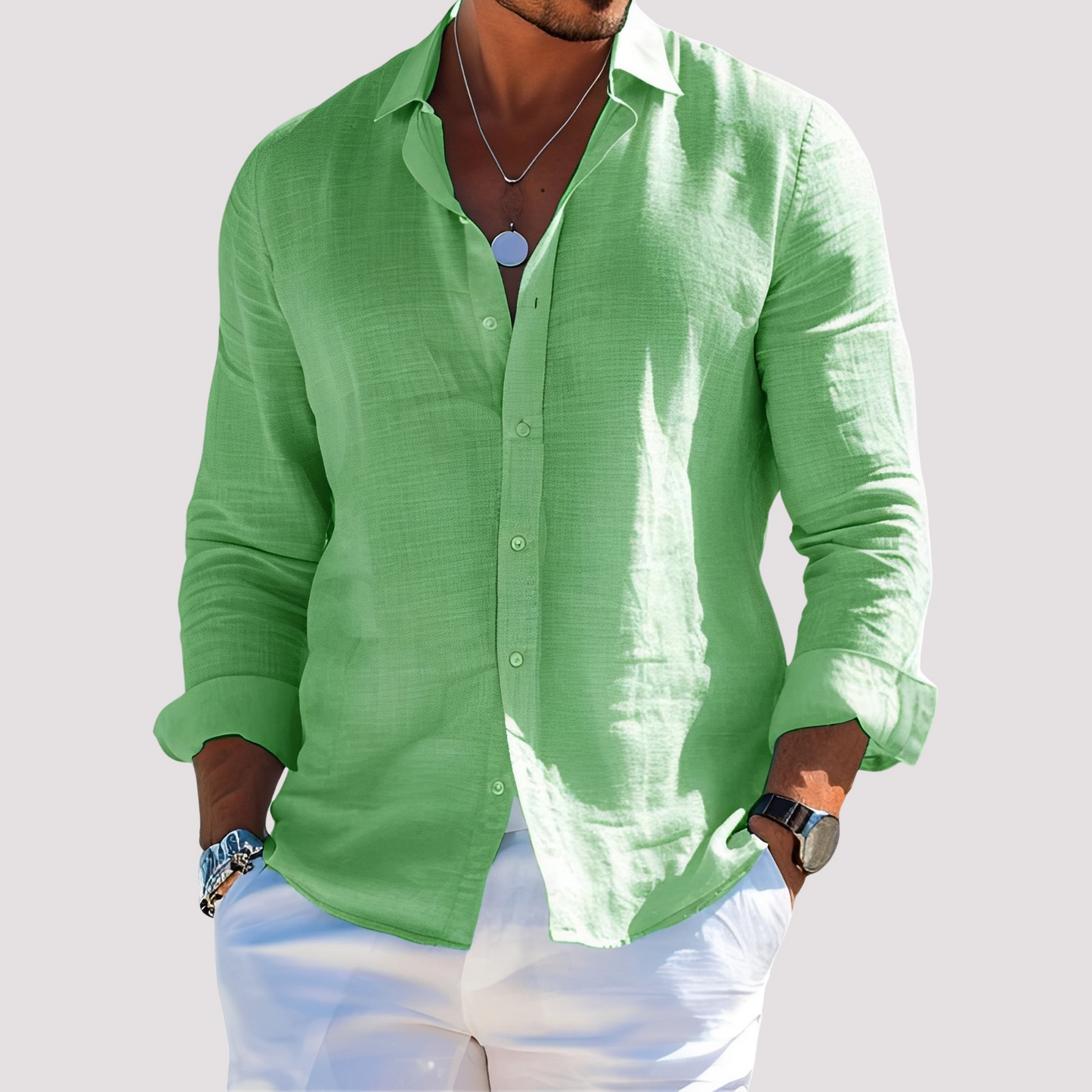 Dale – Men's long-sleeve shirt – Casual and laid-back
