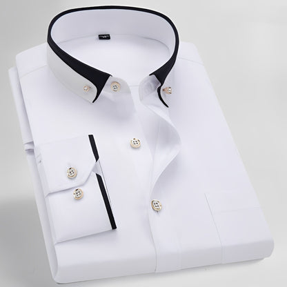 Glindel - Men's traditional long-sleeve shirt