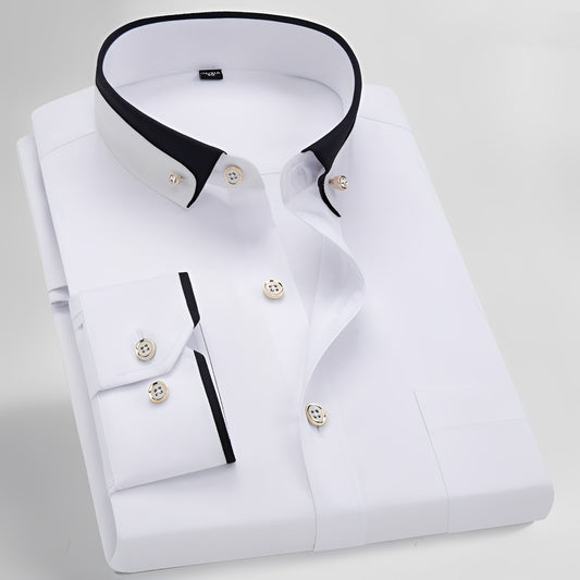 Glindel - Men's traditional long-sleeve shirt
