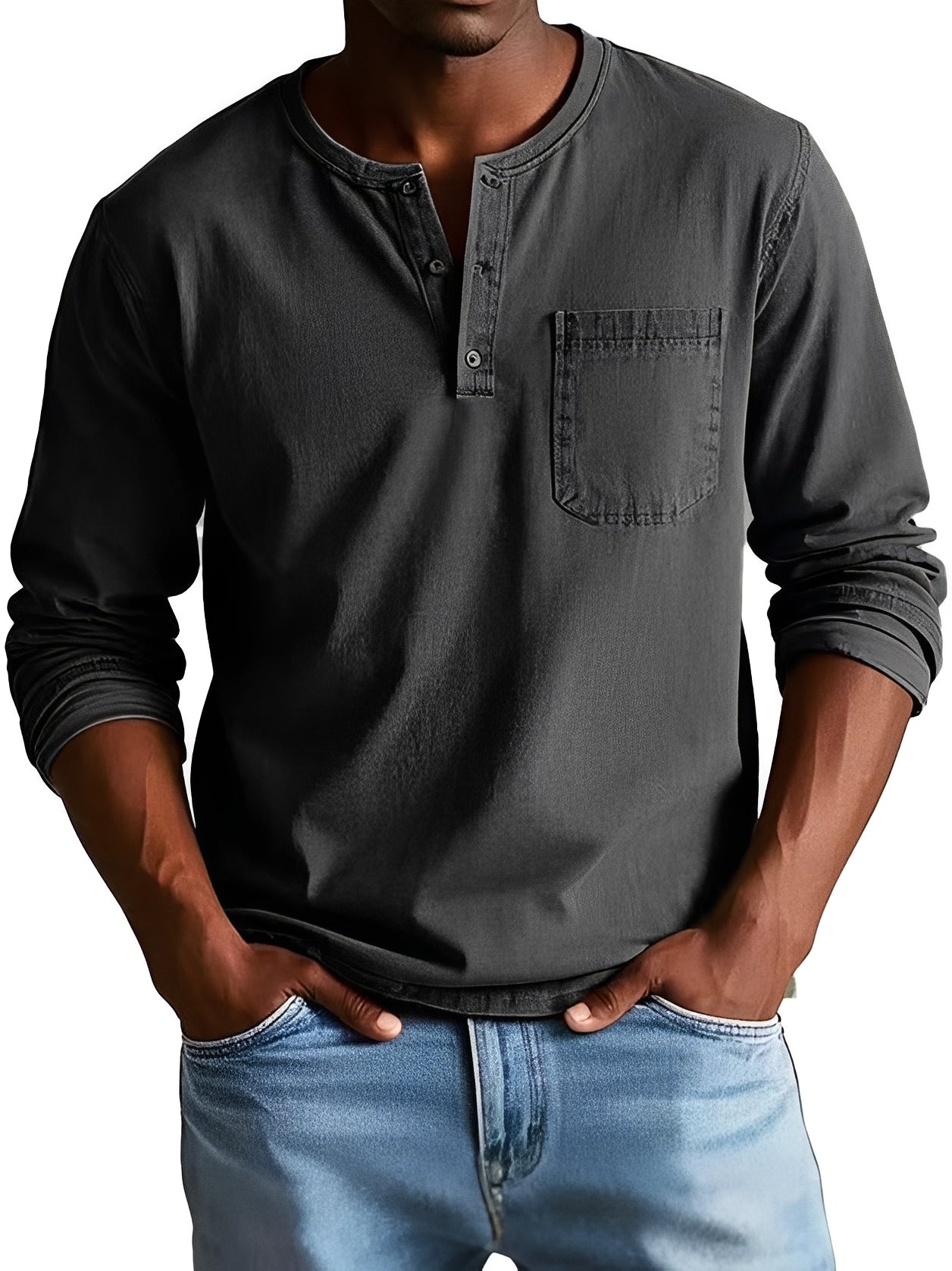 Steve - Men's relaxed long-sleeve shirt