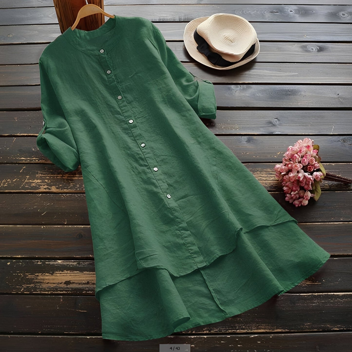 Mildred - Fashionable Dress with Buttons
