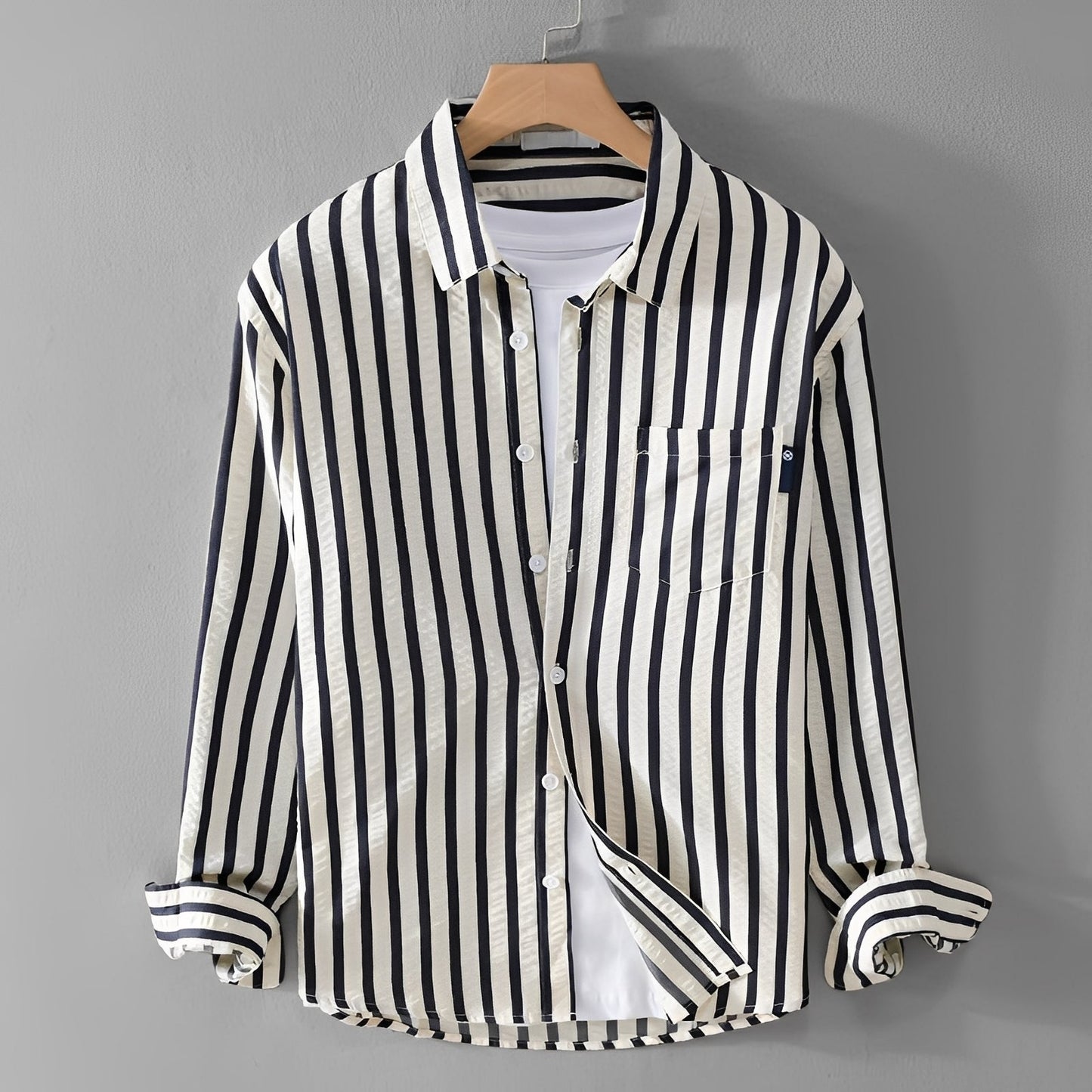 Marvin - Stylish Striped Long Sleeve Shirt