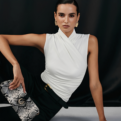Mireya - Stylish Cross Neck Top