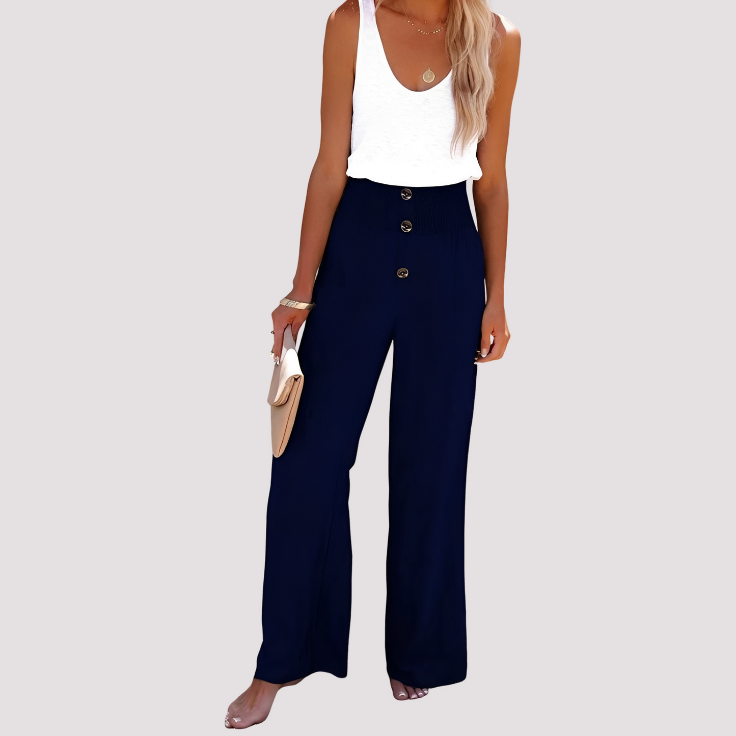 Christa - Loose Fit High-Waisted Pants