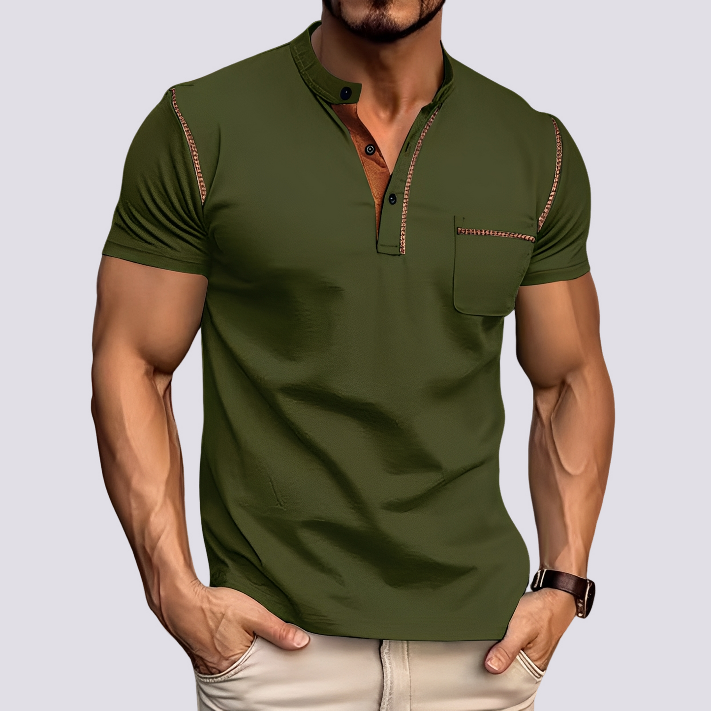 Stefan - Men's fashionable, breathable polo shirt