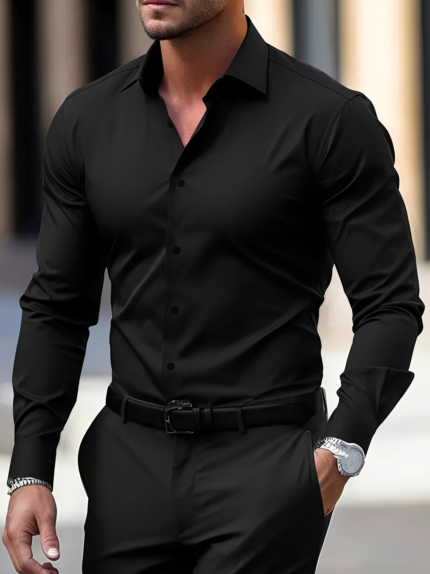Jeremy – Men's long-sleeve shirt – ideal for casual and formal events