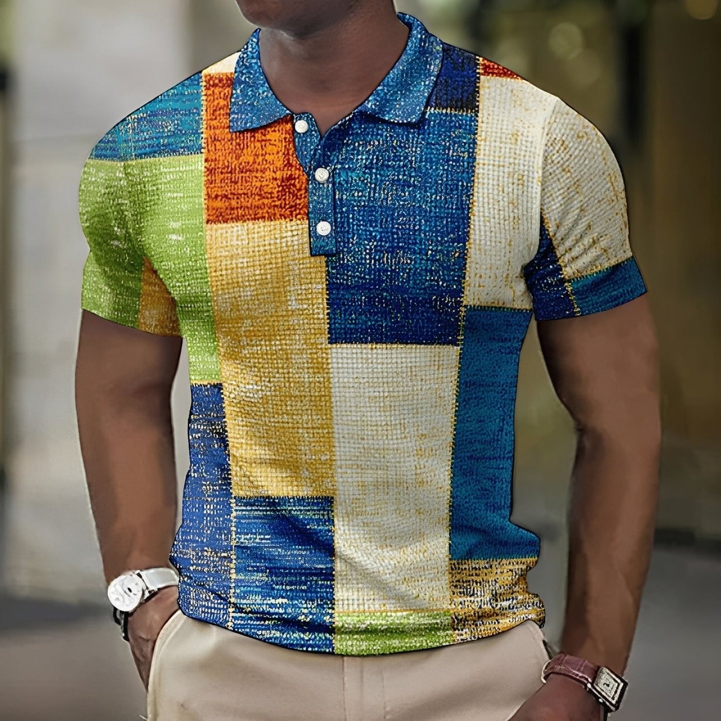 Jimmy - Trendy Plaid Print Shirt