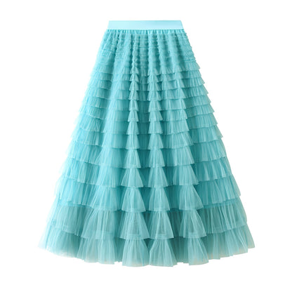 Nastia - Chic A-line Ruffle Skirt