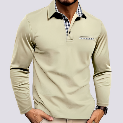 Mark – Men's polo shirt – Relaxed long-sleeve shirt