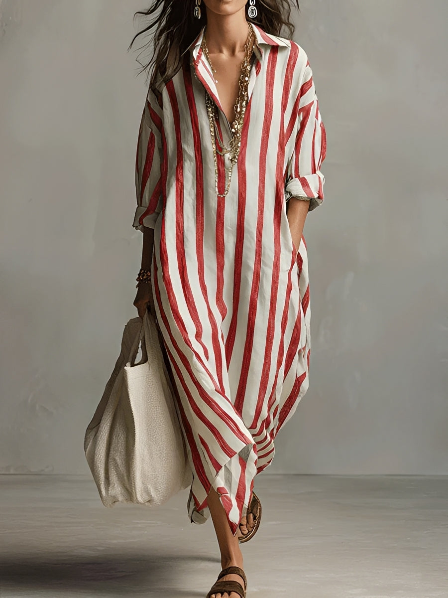 Charlotte - Striped A-line Dress