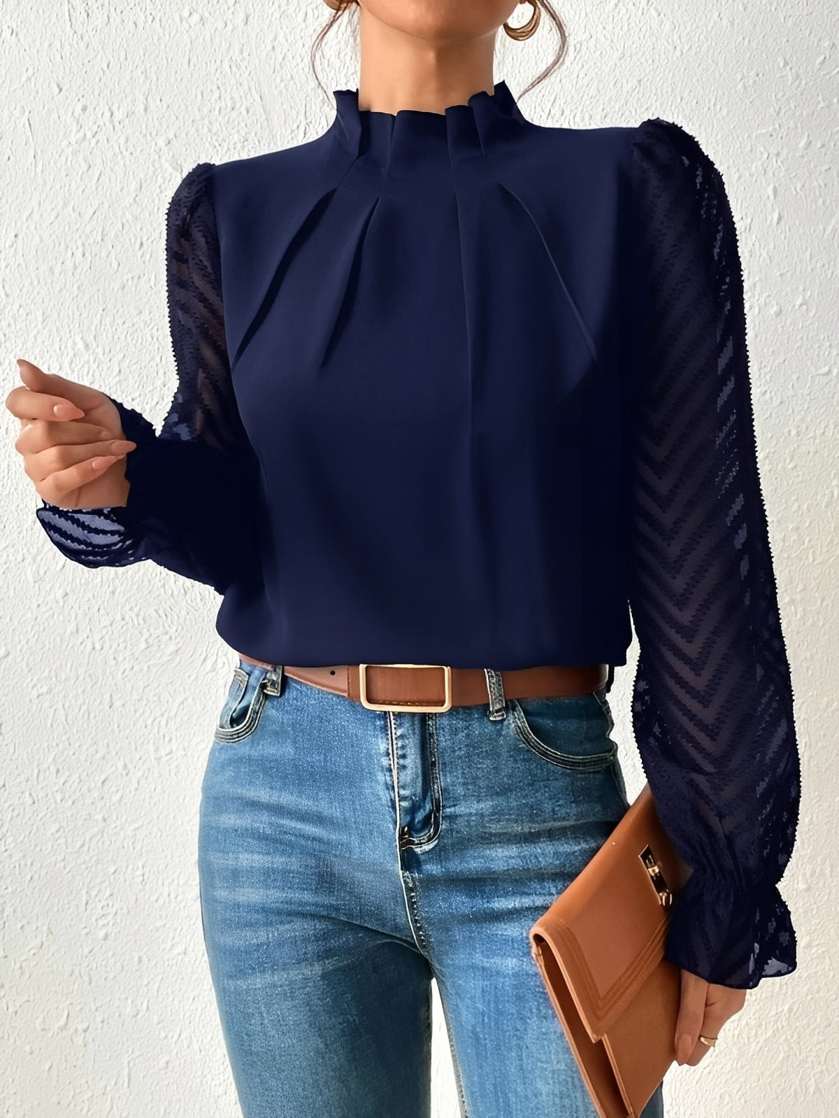 Bella - Long-Sleeve Chiffon Top