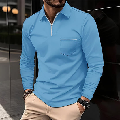 Jackson - Men's Long-Sleeve Polo Shirt - Ideal for Daily Use