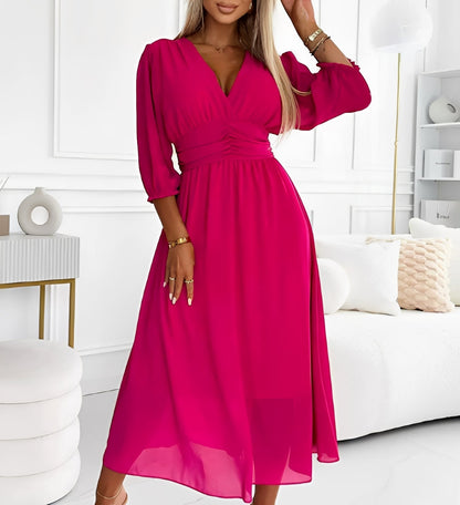 Aysha - Midi Dress with Long Sleeves