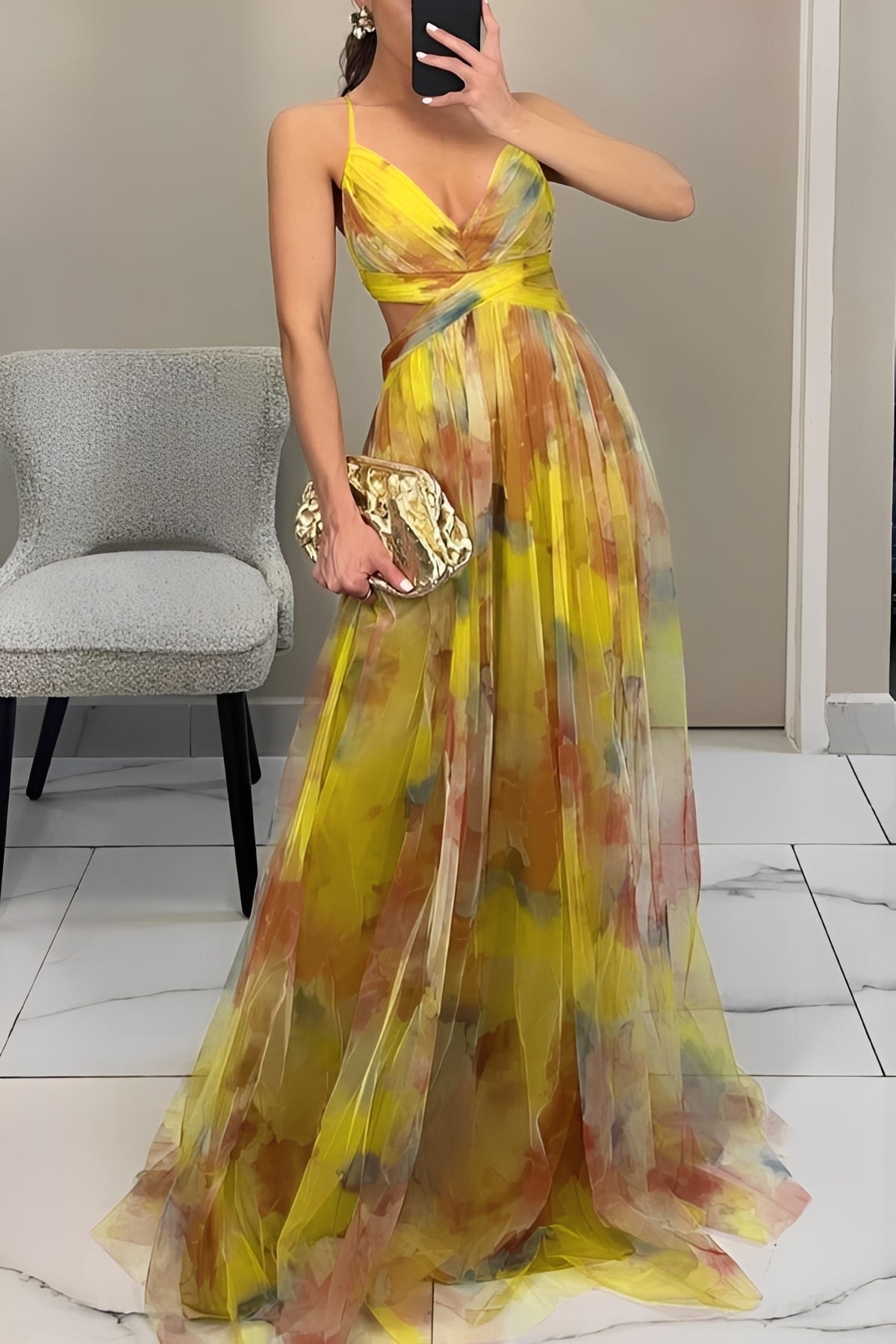 Davina - Stylish A-Line Long Dress