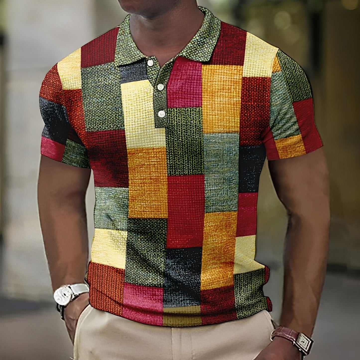 Jimmy - Trendy Plaid Print Shirt