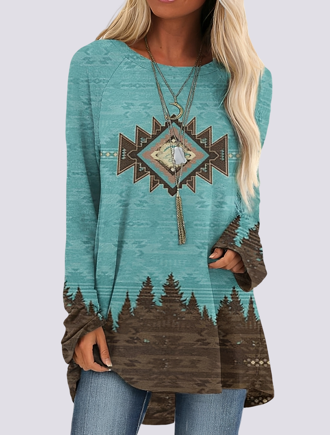 Monica - Chic Ethnic Shirt Dress
