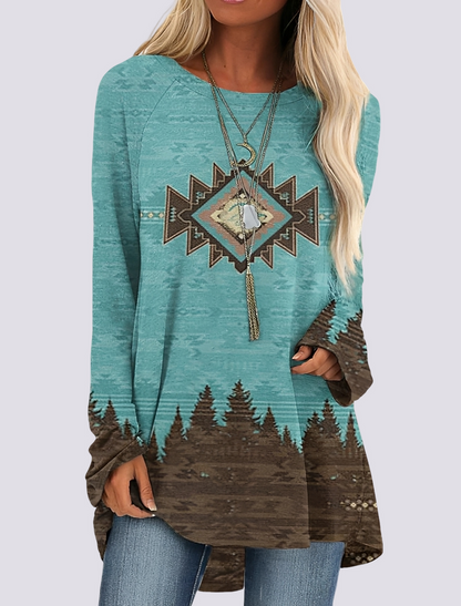 Monica - Chic Ethnic Shirt Dress