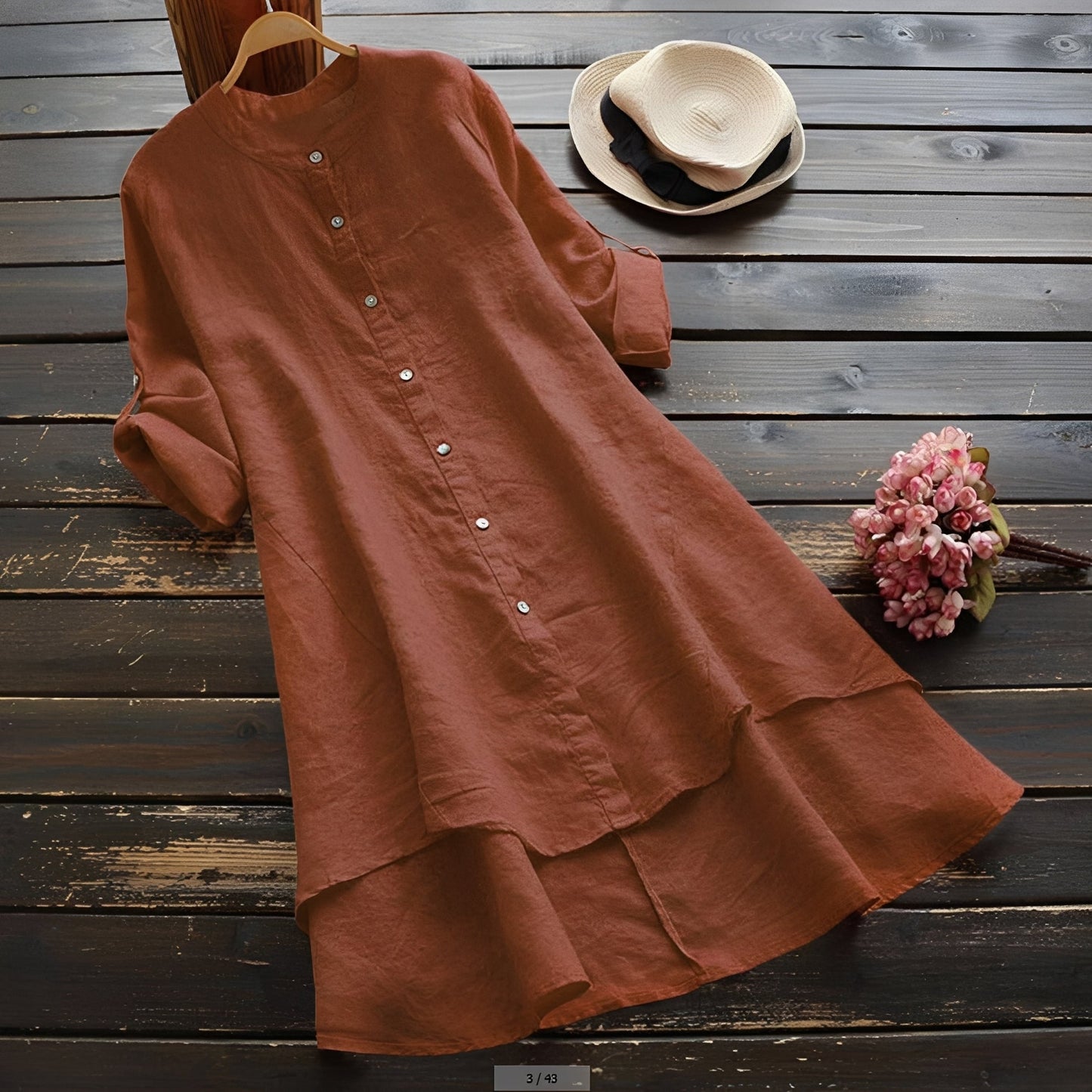 Mildred - Fashionable Dress with Buttons