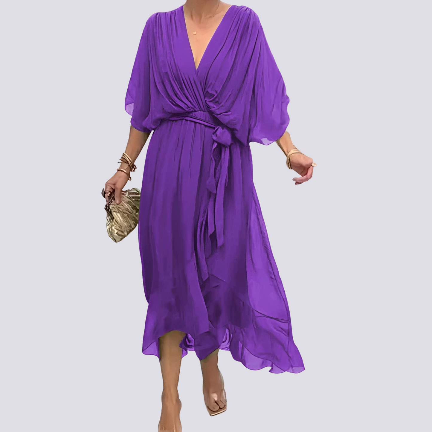 Jane - Unique V-neck Dress