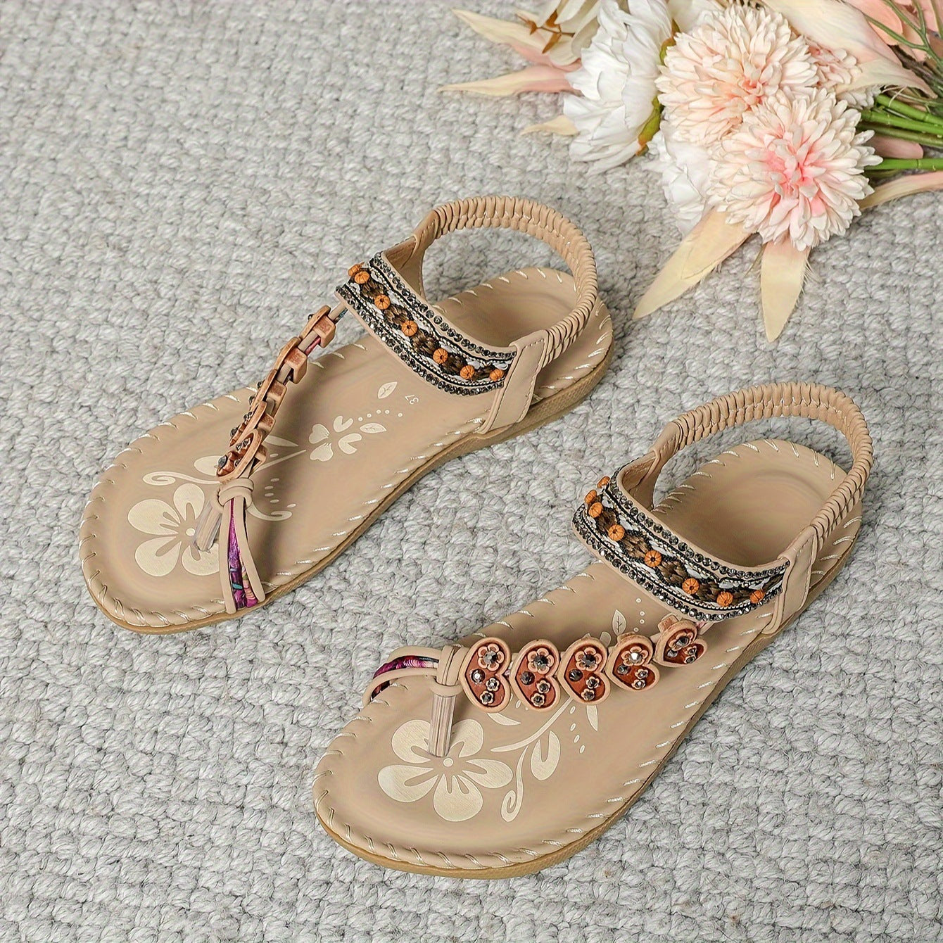 Stacey - Trendy Boho Flat Sandals